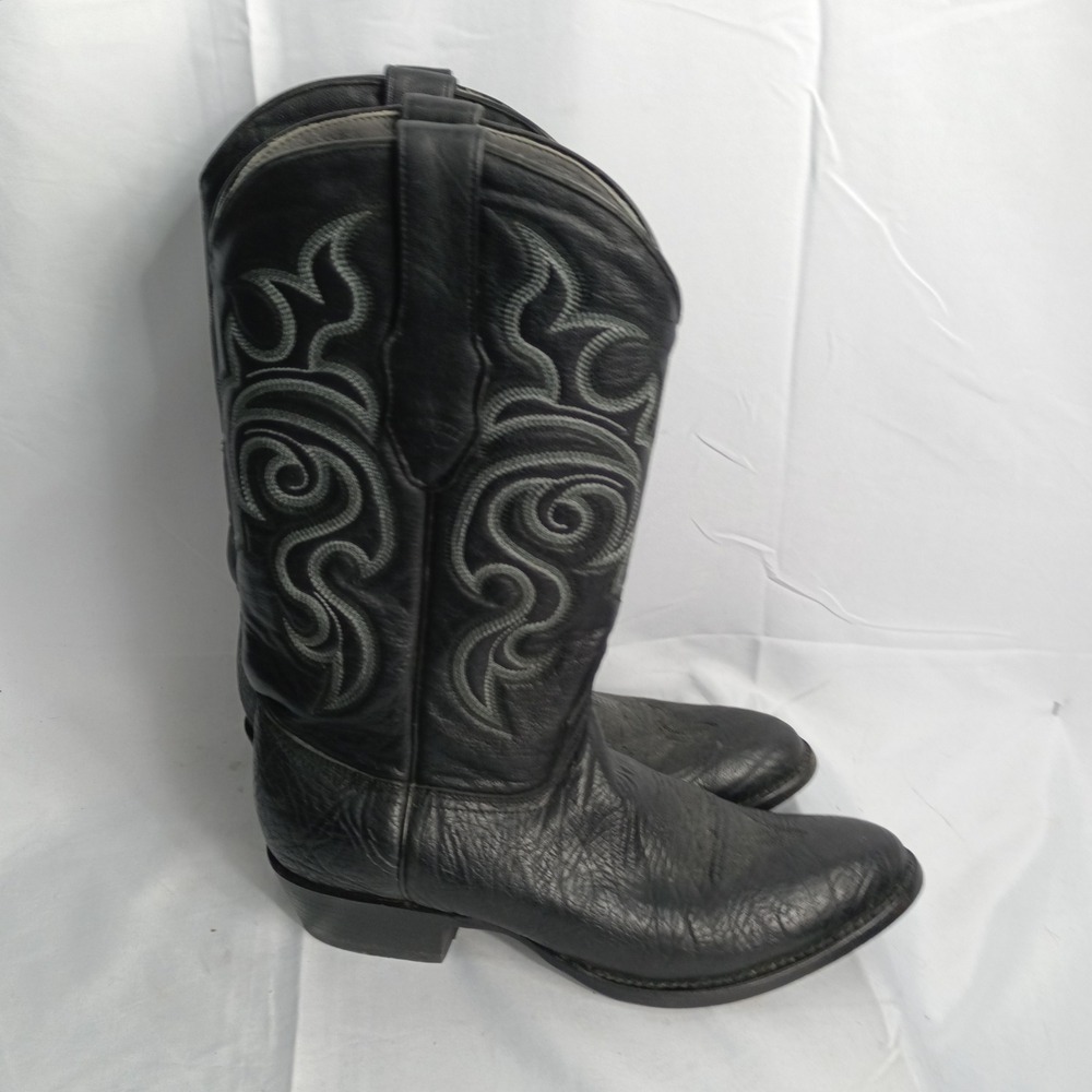 Los Altos Mens Black Leather Western Cowboy Boots 272716 Size 10 D Mexico s16